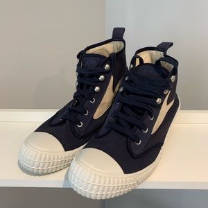 DIESEL Men's Navy/White High Top Lace Up Fashion Sneakers Size 11 Authentic